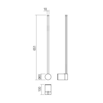 Redo 01-3120 - LED Kinkiet TABOO LED/9W/230V biały