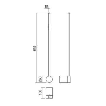 Redo 01-3121 - LED Kinkiet TABOO LED/9W/230V mosiądz