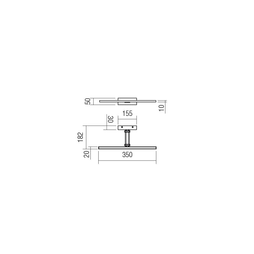 Redo 01-3461 - LED Kinkiet galeryjka LINEAR LED/8W/230V 35 cm CRI 92 czarny