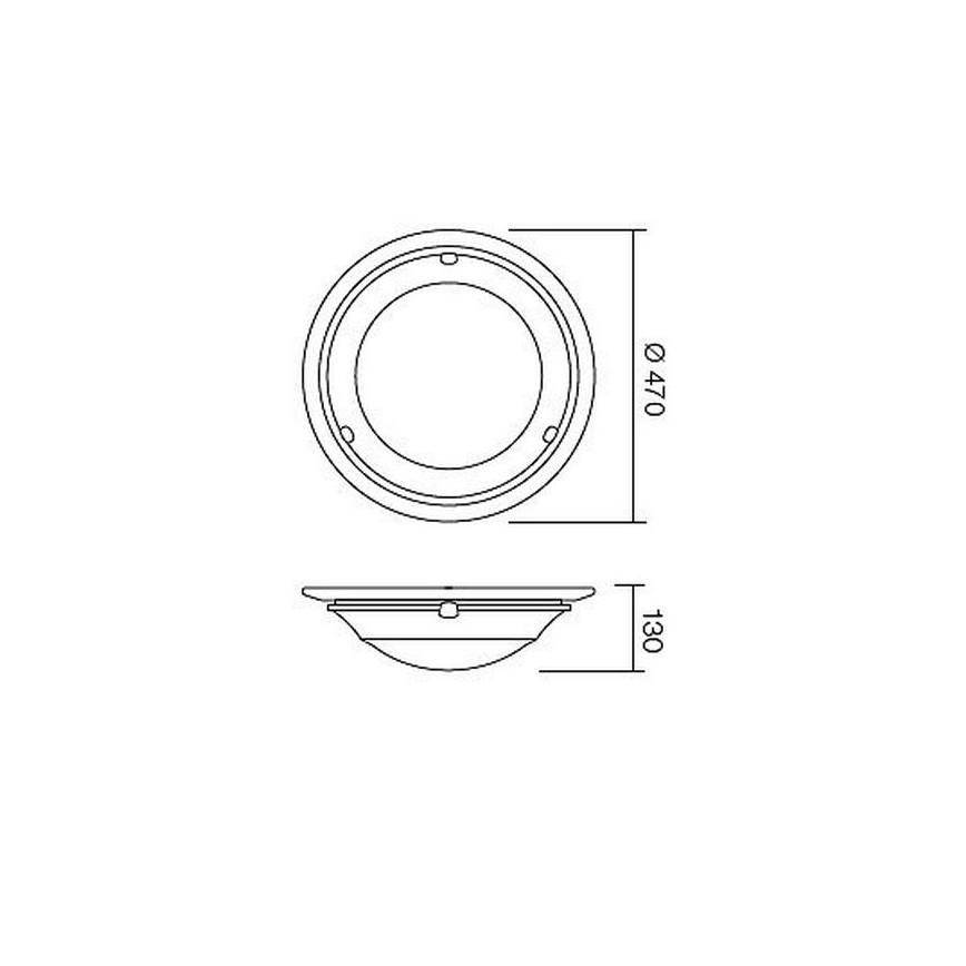 Redo 05-430 - Lampa sufitowa ANTICA 2xE27/42W/230V