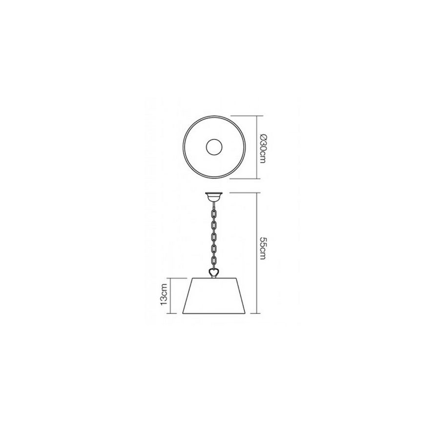 Redo 05-644 - Żyrandol na łańcuchu ISIS 1xE27/42W/230V