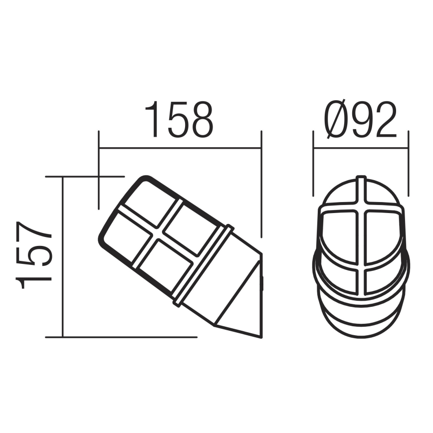 Redo 90203 - Kinkiet zewnętrzny TRITON 1xE27/28W/230V IP54 miedź