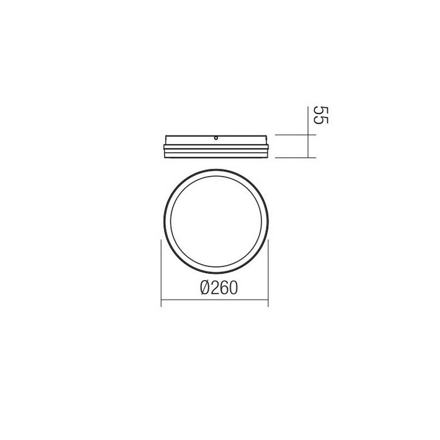 Redo 90286 - LED Zewnętrzny plafon ISOLA LED/24W/230V 3000/4000/6500K IP54