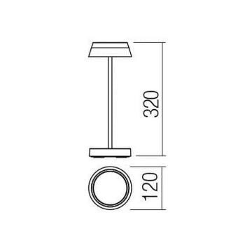 Redo 90309 - LED Ściemnialna dotykowa lampa stołowa ILUNA LED/2,5W/5V 2700-3000K 3000 mAh IP65 zielona