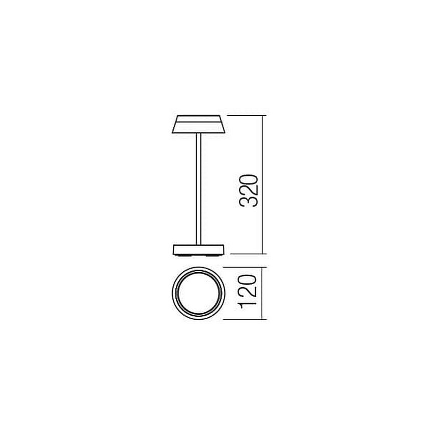 Redo 90309 - LED Ściemnialna dotykowa lampa stołowa ILUNA LED/2,5W/5V 2700-3000K 3000 mAh IP65 zielona