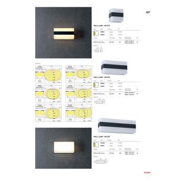 Redo 90330 - LED Kinkiet zewnętrzny KODIAK LED/12W/230V IP65 biały/czarny