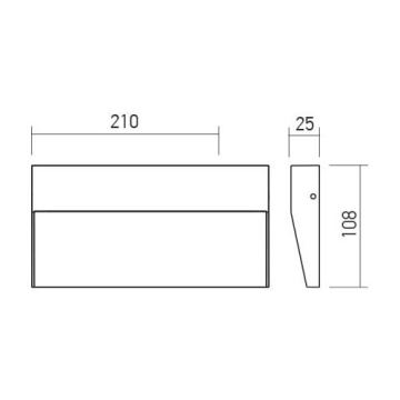 Redo 90481 - LED Kinkiet zewnętrzny LANDER LED/6W/230V IP54 antracyt