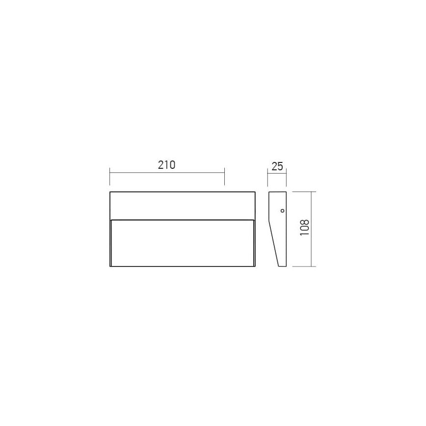 Redo 90481 - LED Kinkiet zewnętrzny LANDER LED/6W/230V IP54 antracyt