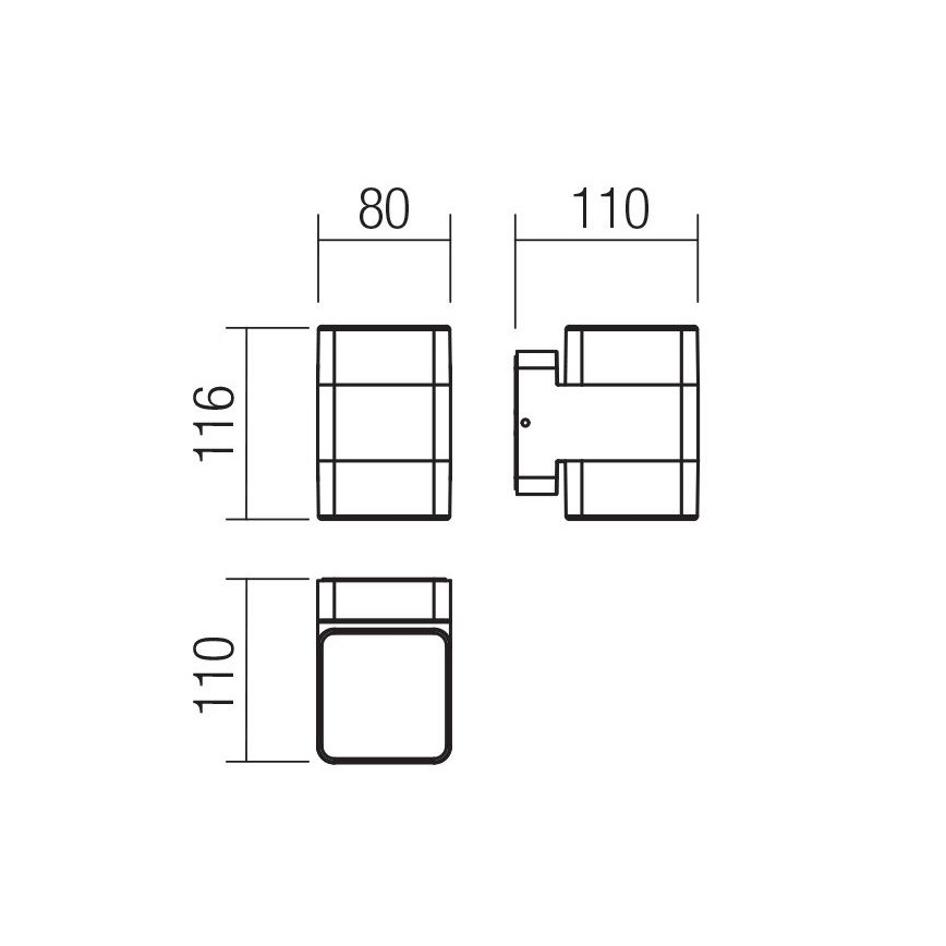 Redo 90492 - LED Kinkiet zewnętrzny TOK LED/14,8W/230V IP44 antracyt