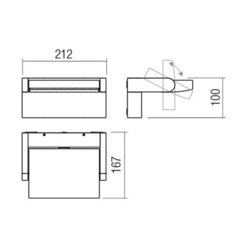 Redo 90584 - LED Kinkiet zewnętrzny FLIP LED/20W/230V CRI 90 3000K IP54 antracyt