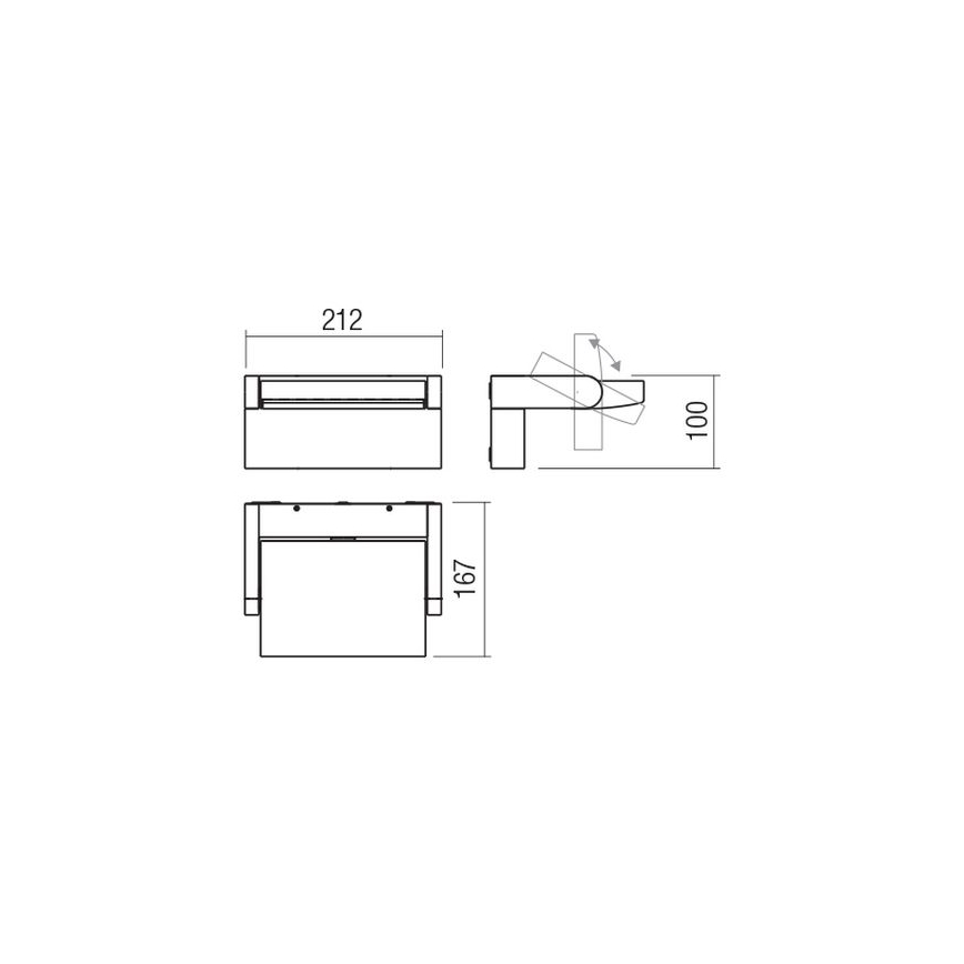 Redo 90584 - LED Kinkiet zewnętrzny FLIP LED/20W/230V CRI 90 3000K IP54 antracyt