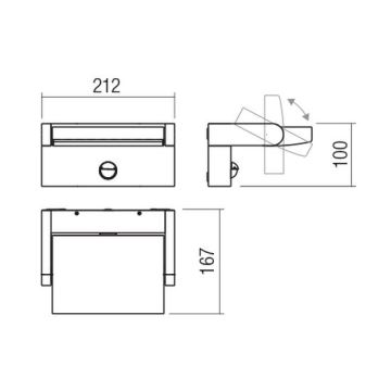 Redo 90587 - LED Kinkiet zewnętrzny z czujnikiem FLIP LED/20W/230V CRI 90 3000K IP54 antracyt