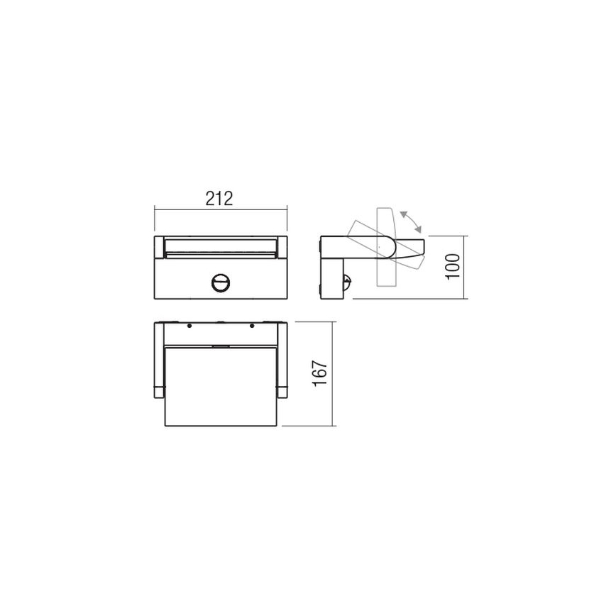 Redo 90587 - LED Kinkiet zewnętrzny z czujnikiem FLIP LED/20W/230V CRI 90 3000K IP54 antracyt