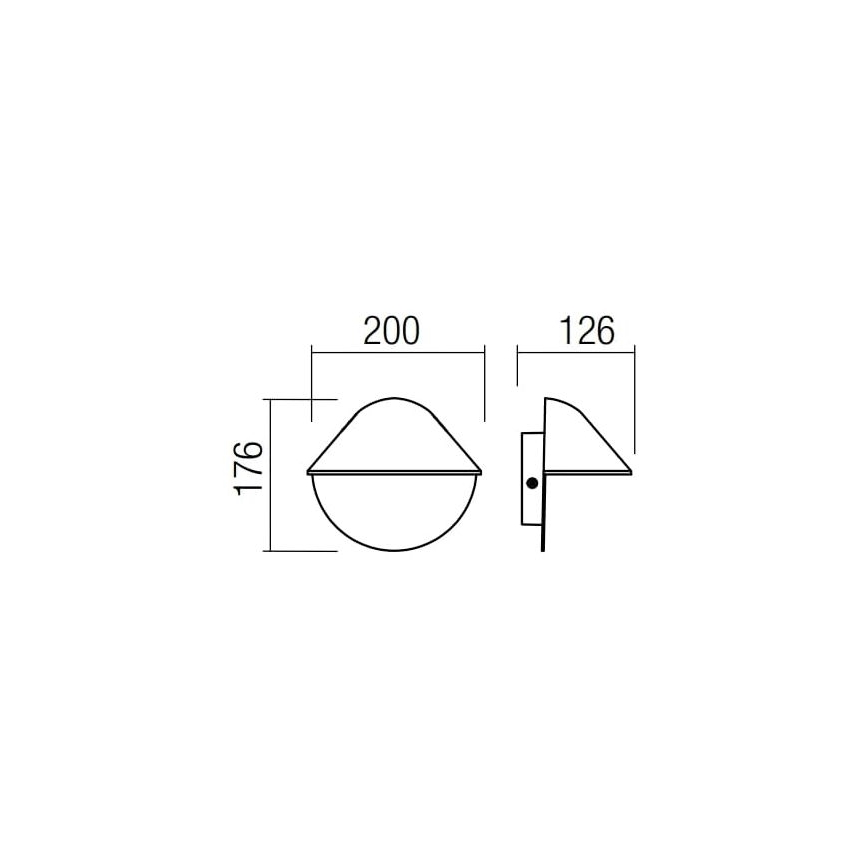 Redo 9496 - LED Kinkiet zewnętrzny PACMAN LED/8W/230V IP44 antracyt