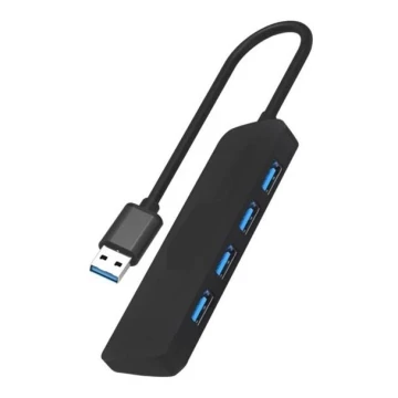 Rozdzielacz USB 4xUSB-A 3.0 czarny