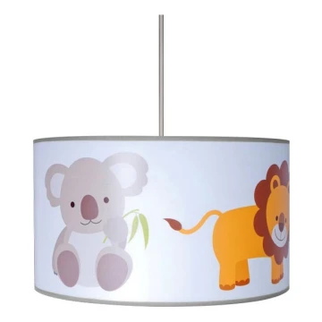 Sanneli 0116 - Dziecięca lampa wisząca ZOO 1xE27/60W/230V