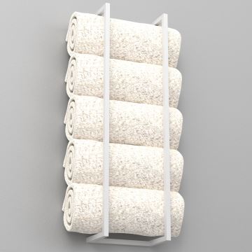 Ścienny wieszak na ręcznik 78x23 cm białe