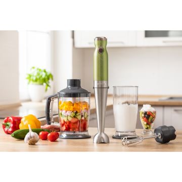 Sencor - Blender kijowy 4w1 1200W/230V stal nierdzewna/zielony