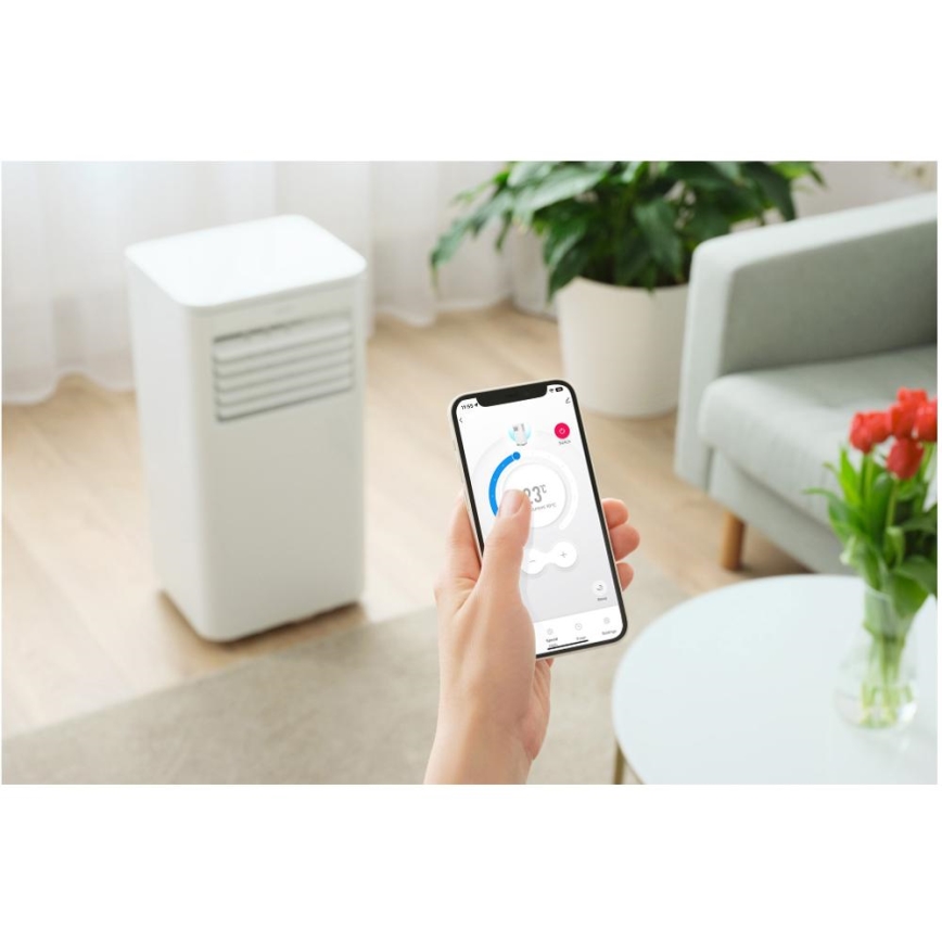 Sencor - Inteligentny mobilny klimatyzator 3w1 z kompletnym wyposażeniem 760W/230V 7000BTU Wi-Fi + pilot zdalnego sterowania