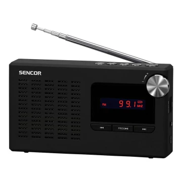 Sencor - Przenośny odbiornik radiowy PLL FM 5W 800 mAh 3,7V USB i MicroSD