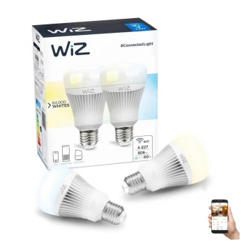 SET 2x LED Ściemnialna żarówka E27/11,5W/230V 2700-6500K Wi-Fi - WiZ