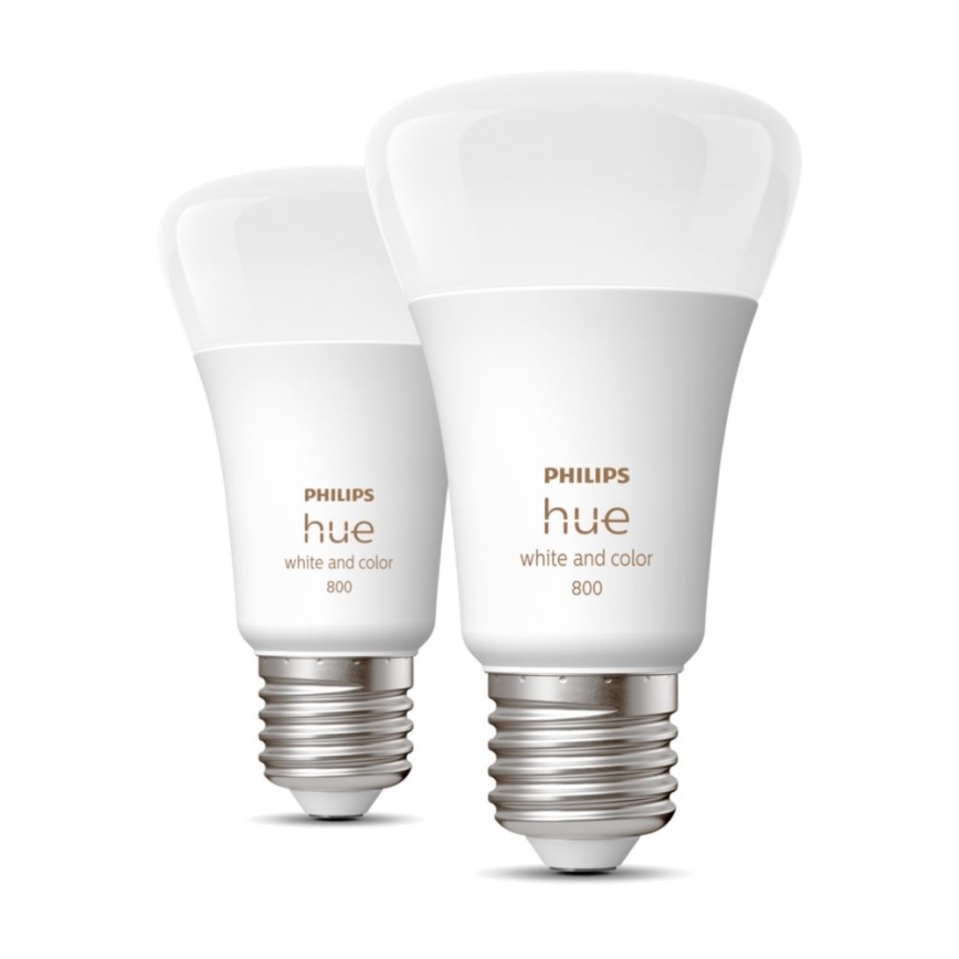 SET 2x LED Ściemniana żarówka Philips Hue White And Color Ambiance A60 E27/6,5W/230V 2000-6500K