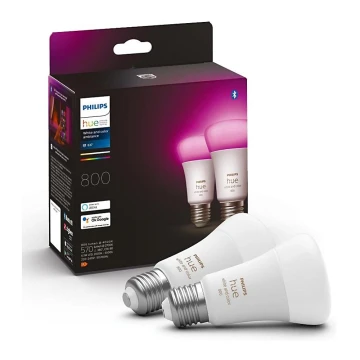 SET 2x LED Ściemniana żarówka Philips Hue White And Color Ambiance A60 E27/6,5W/230V 2000-6500K