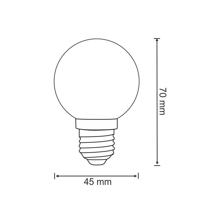 SET 2x LED Żarówka PARTY E27/0,5W/36V biała