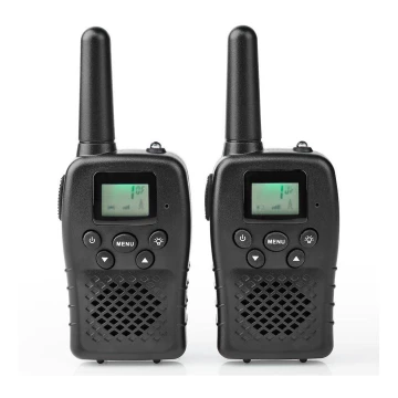 SET 2x Walkie-talkie z oświetleniem LED 3xAAA zasieg 10 km