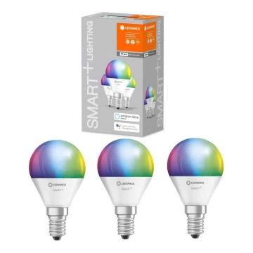 SET 3x LED RGBW Ściemniana żarówka SMART+ E14/5W/230V 2700K-6500K Wi-Fi - Ledvance