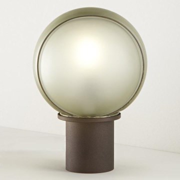 SIRU - Lampa stołowa FLORET 1xE14/40W/230V brązowa/szara szkło weneckie