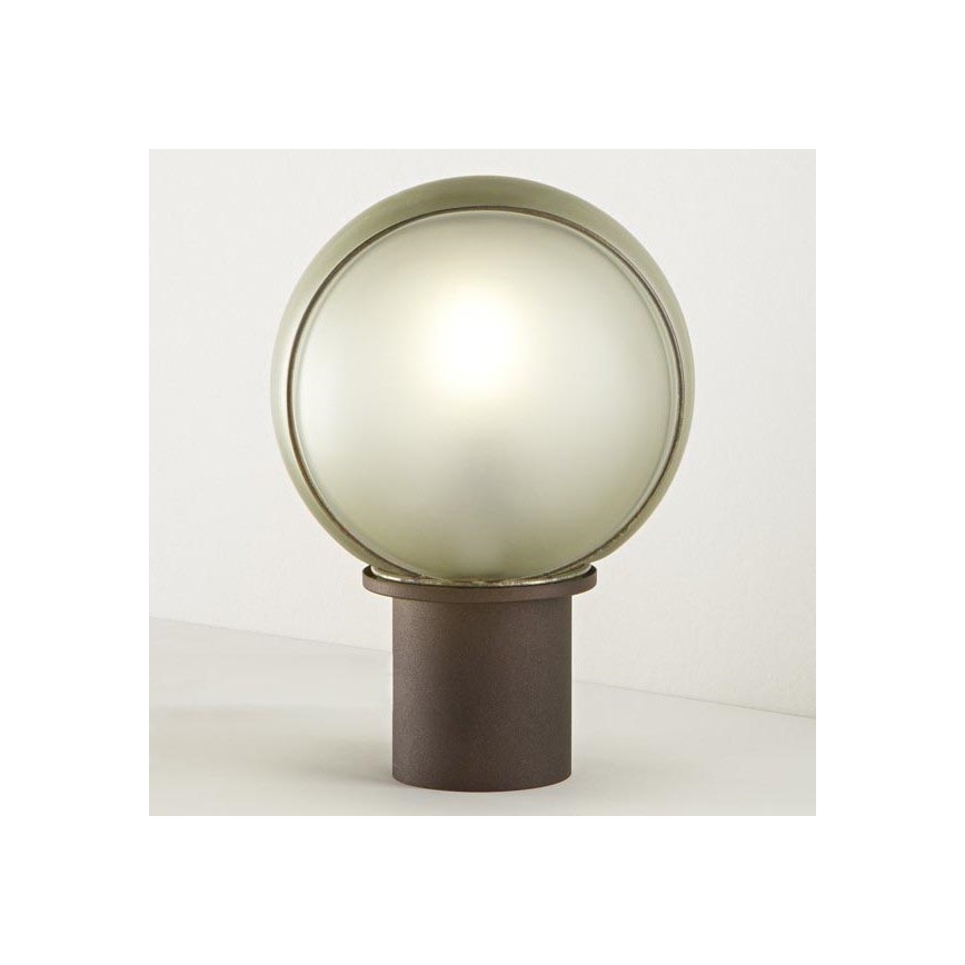 SIRU - Lampa stołowa FLORET 1xE14/40W/230V brązowa/szara szkło weneckie
