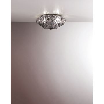 SIRU - Lampa sufitowa SOLE 3xE14/40W/230V śr. 31 cm przezroczysta/chrom szkło weneckie