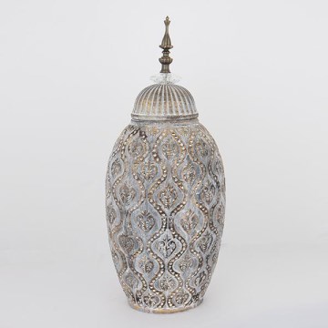 Słoik ceramiczny 47x20,5x15,5 cm szary