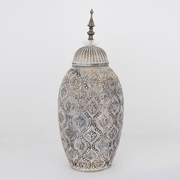 Słoik ceramiczny 47x20,5x15,5 cm szary