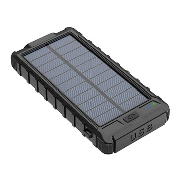 Solarny Power Bank z latarką i kompasem 10000mAh 3,7V