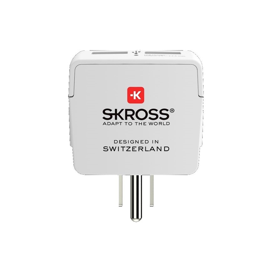 Adapter podróżny do USA 230V + 2x port USB