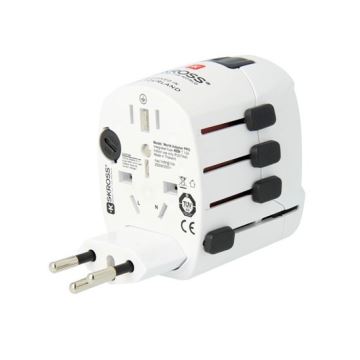 Uniwersalny adapter podróżny dla całego świata 230V + port USB