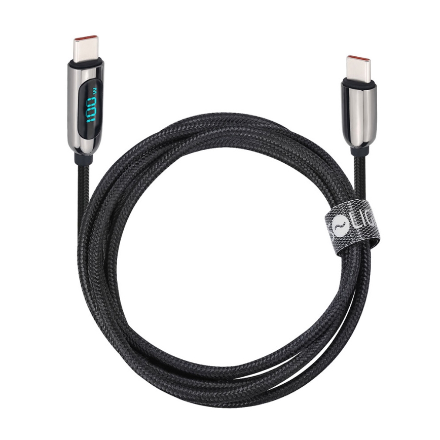 USB-C kabel z wyświetlaczem 100W 1m