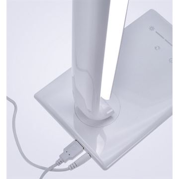 LED Lampa stołowa ściemnialna złącze USB LED/12W/230V bialy