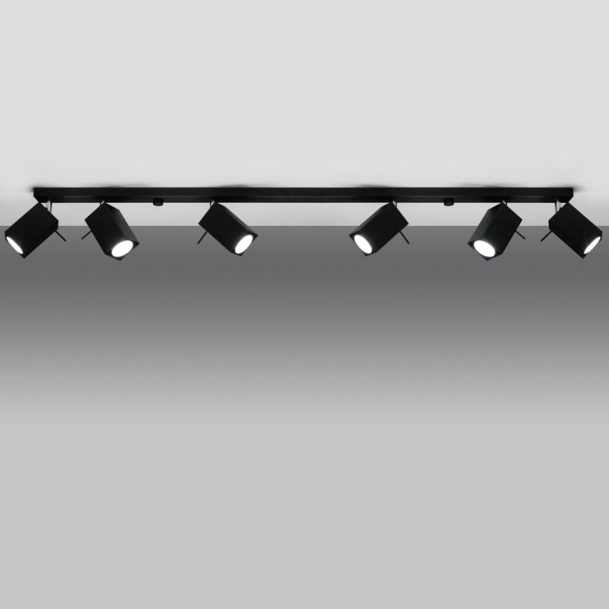 Sollux - Oświetlenie punktowe 6xGU10/40W/230V czarne