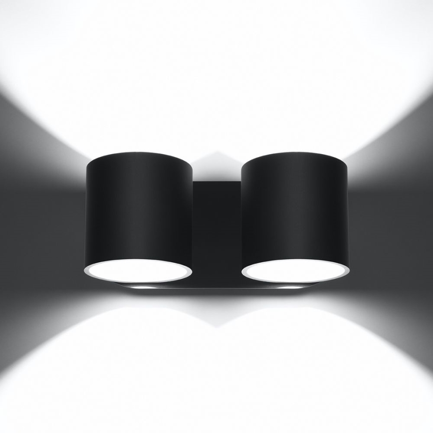Reflektor ścienny ORBIS 2xG9/40W/230V czarny