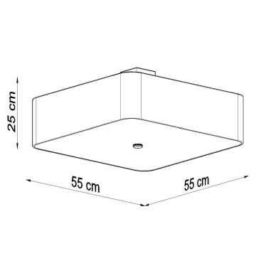 Plafon LOKKO 5xE27/60W/230V 55 cm biały