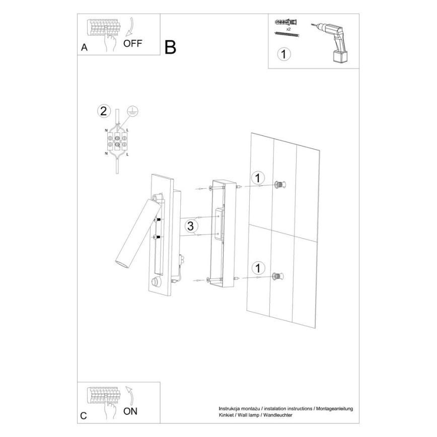 Reflektor ścienny ENIF 1xG9/12W/230V