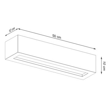 Kinkiet VEGA 2xE27/60W/230V 50 cm beton