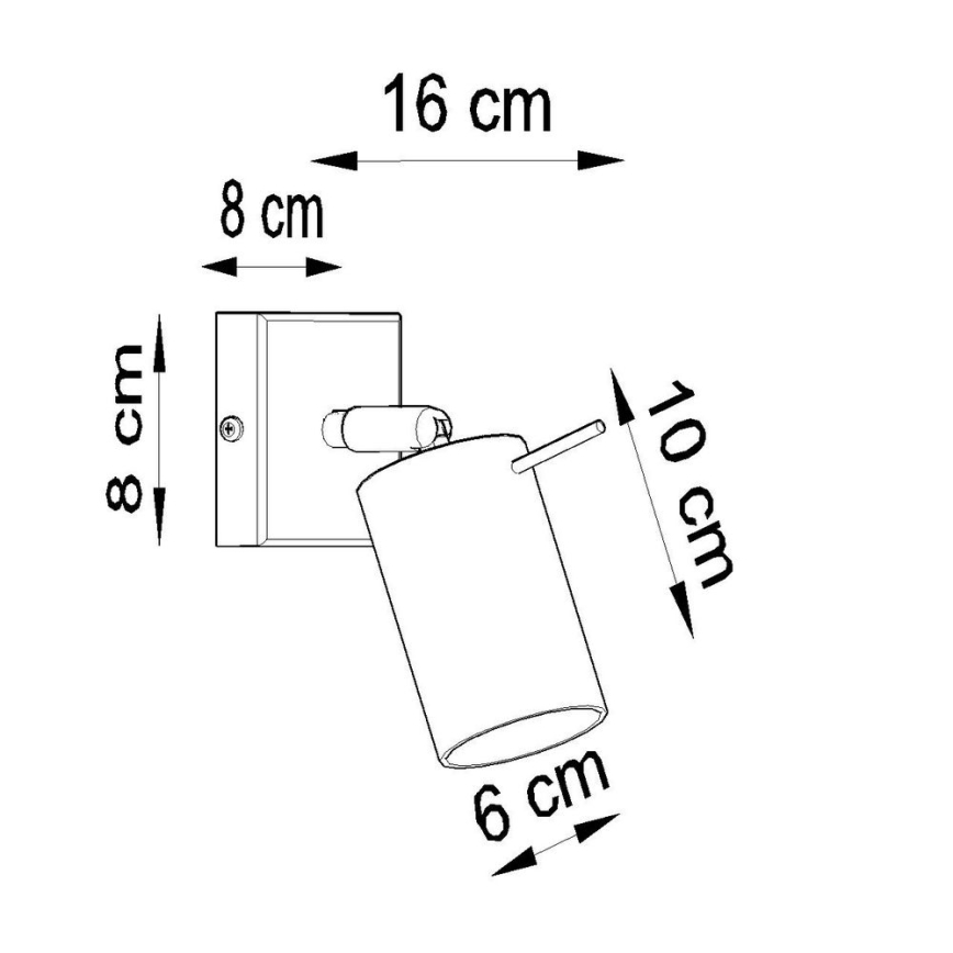 Reflektor ścienny RING 1xGU10/40W/230V czarny