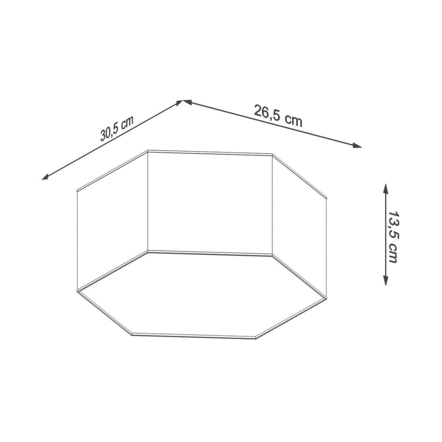 Plafon SUNDE 2xE27/60W/230V 13,5 cm biały