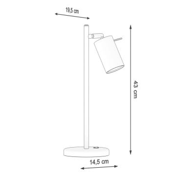 Lampa stołowa RING 1xGU10/40W/230V czarny