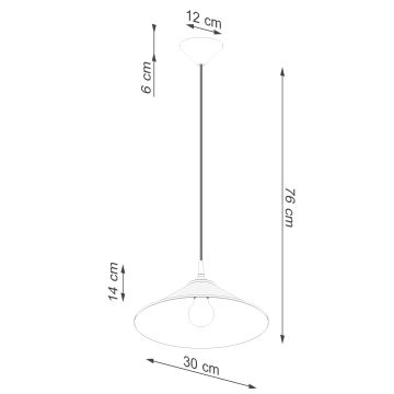 Żyrandol na lince ZUMA 1xE27/15W/230V śr. 30 cm biały