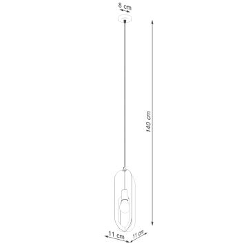 Żyrandol na lince NICUS 1xE27/15W/230V biały